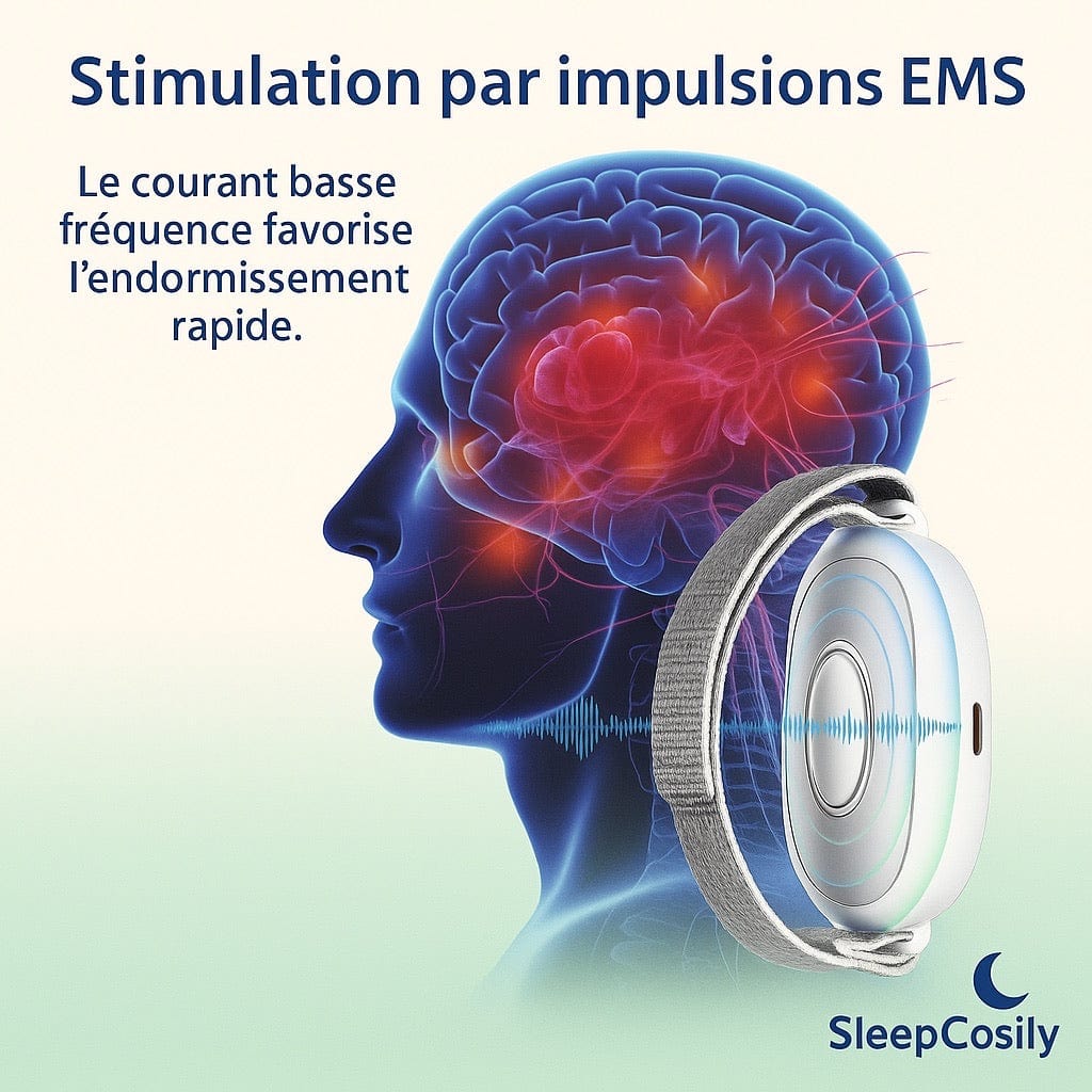 Appareil Anti-Insomnie à Micro-Courant – Sommeil Rapide & Apaisé | SleepCosily SleepCosily