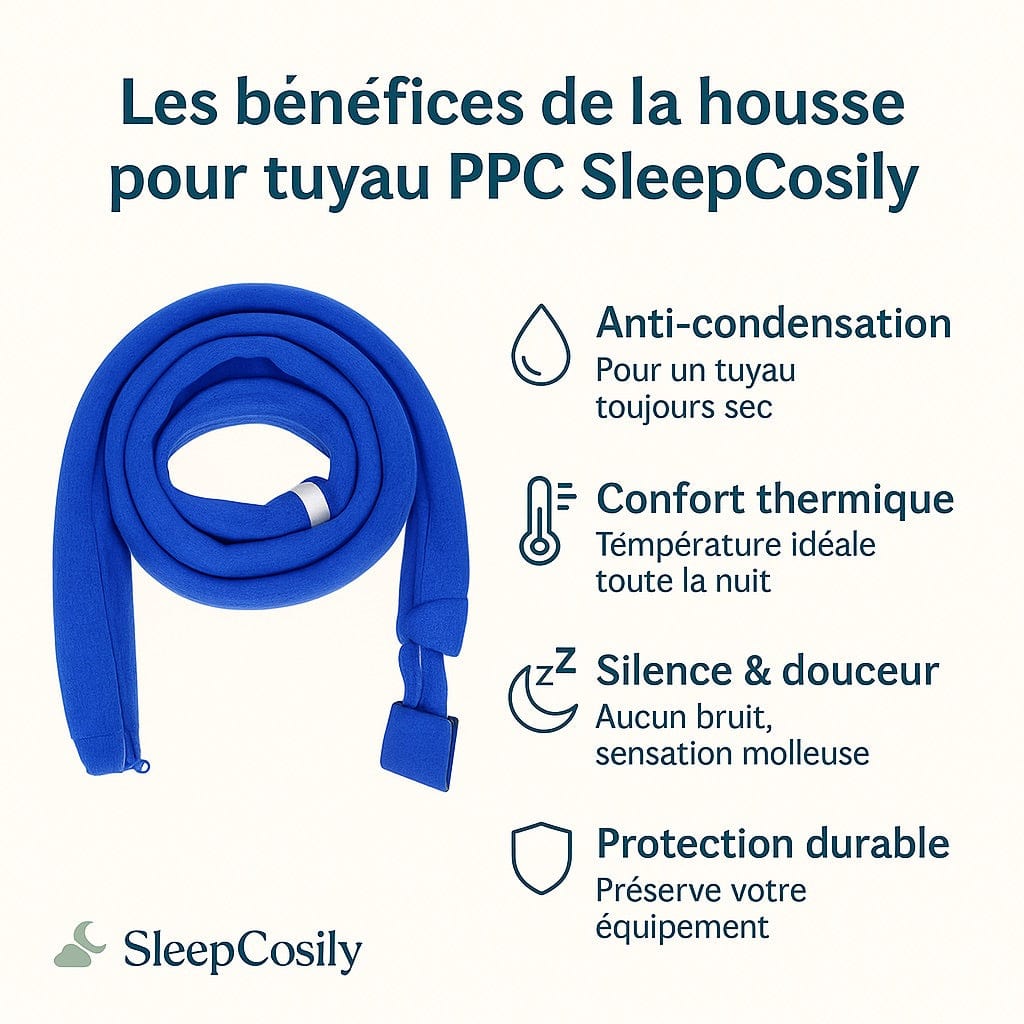 Housse Isolante Tuyau CPAP 1,8 m – Confort & Anti-Condensation | SleepCosily SleepCosily