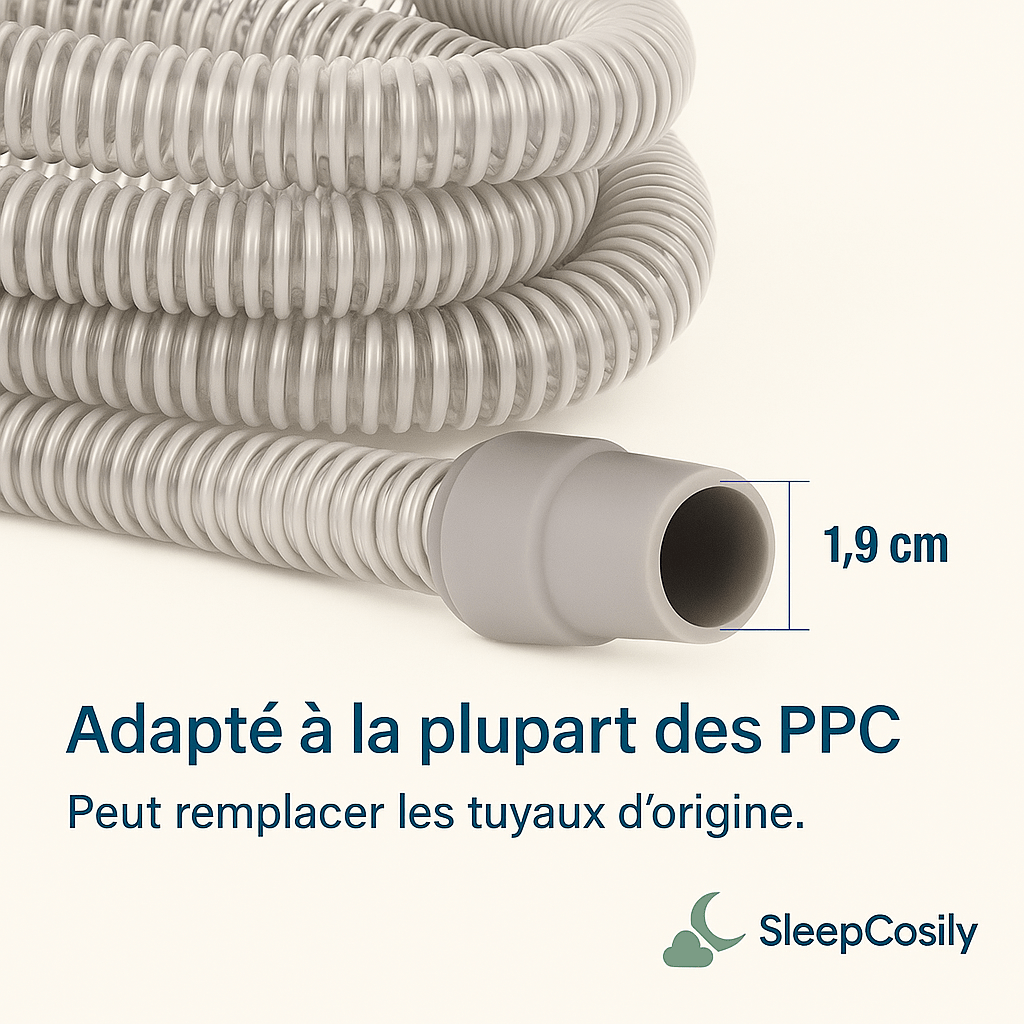 Kit Tuyau CPAP 1,8 m + Brosse Nettoyage | SleepCosily SleepCosily