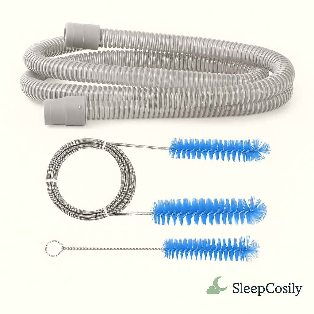 Kit Tuyau CPAP 1,8 m + Brosse Nettoyage | SleepCosily SleepCosily