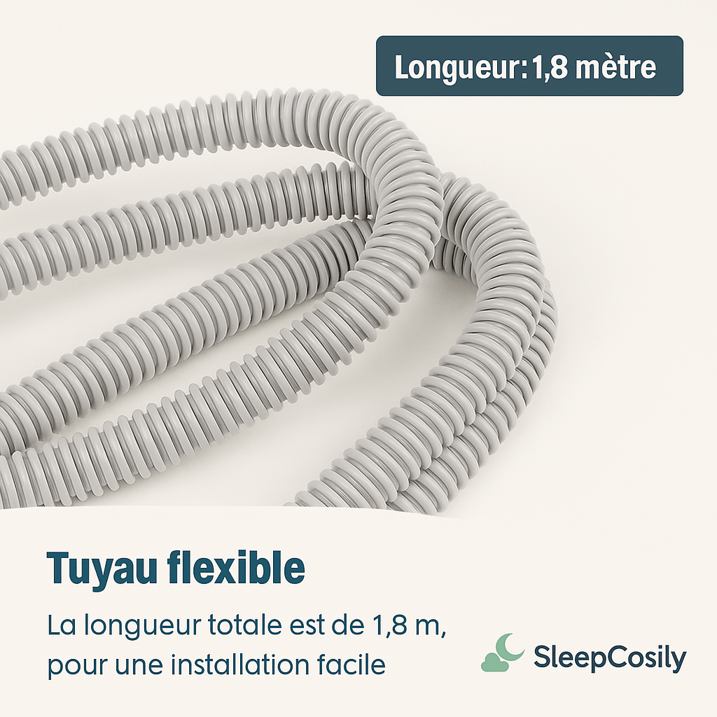 Kit Tuyau CPAP 1,8 m + Brosse Nettoyage | SleepCosily SleepCosily