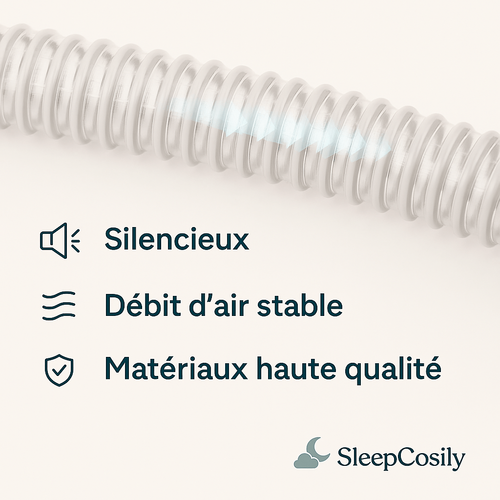 Kit Tuyau CPAP 1,8 m + Brosse Nettoyage | SleepCosily SleepCosily