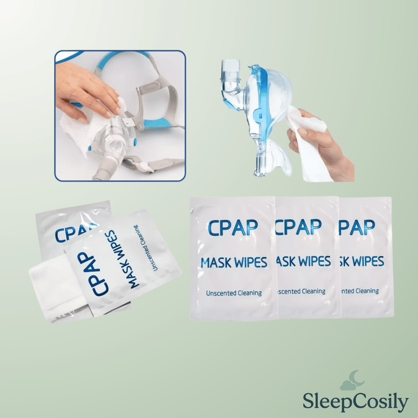 Lingettes Nettoyantes Sans Alcool pour Masques CPAP – Douceur & Hygiène Quotidienne | SleepCosily SleepCosily
