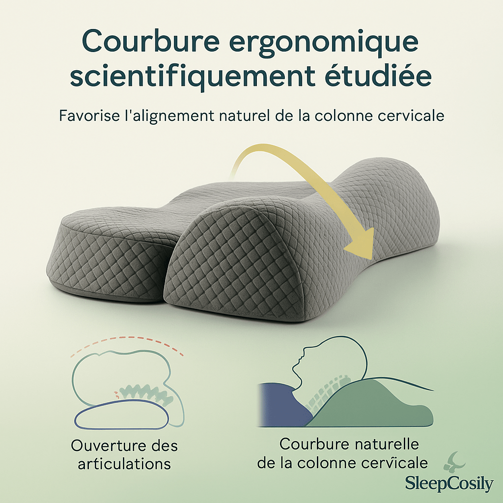 Oreiller Cervical Ergonomique – Soulage Douleurs Nuque | SleepCosily SleepCosily