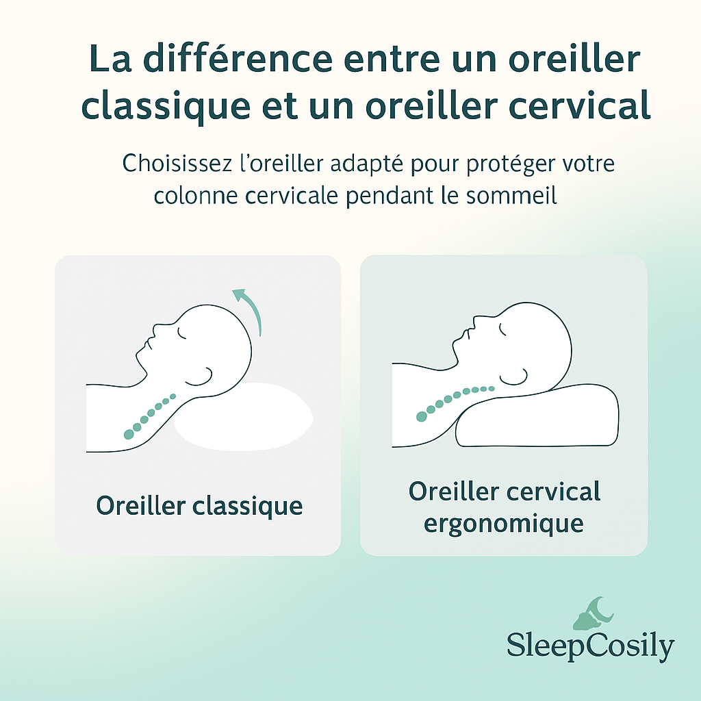 Oreiller Cervical Ergonomique – Soulage Douleurs Nuque | SleepCosily SleepCosily