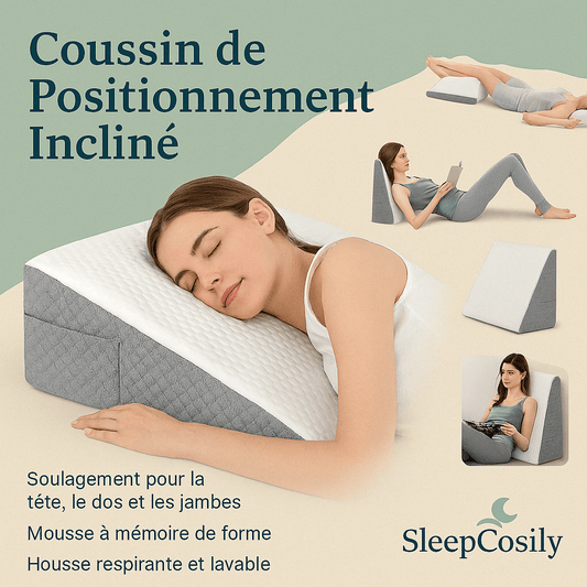 Coussin de positionnement triangulaire mémoire de forme | SleepCosily SleepCosily