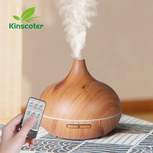 Diffuseur 500 ml Bois – LED & Télécommande Relaxante | SleepCosily SleepCosily
