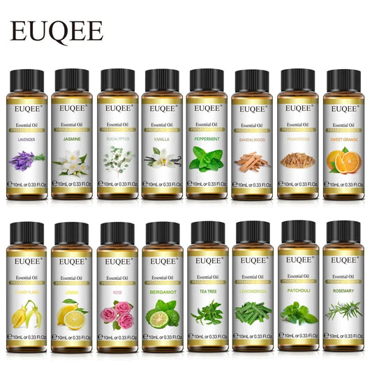 Huile Essentielle EUQEE 10 ml – Lavande, Jasmin, Eucalyptus... | SleepCosily SleepCosily
