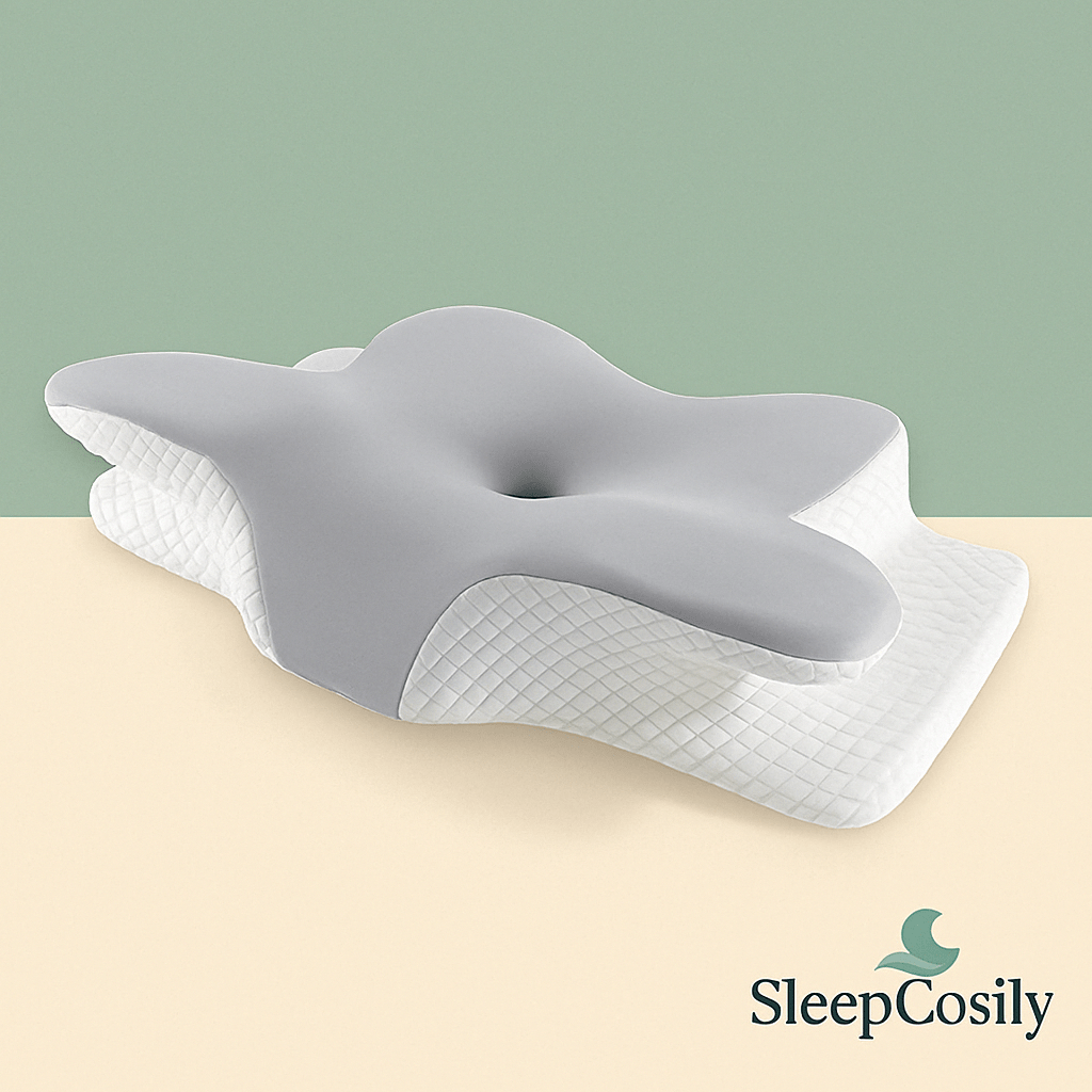 Oreiller Orthopédique Papillon Premium – Mémoire de Forme & Soulagement Cervical SleepCosily